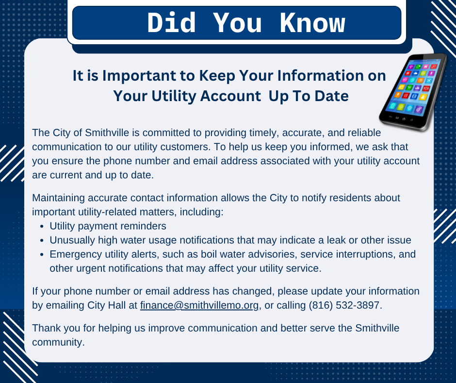 Important to Keep Your Information Accurate